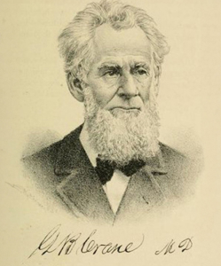 A black and white portrait of an older man with a full beard and serious expression, wearing a suit and bow tie, accompanied by a handwritten signature at the bottom.